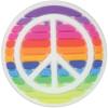 Crocs Unisex-Adult Jibbitz Shoe Charms – LGBTQ+ Pride Shoe Charm Singles, Cute Rainbow Charms for Adults(Rainbow Peace Sign)