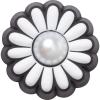 Crocs Unisex-Adult Jibbitz Shoe Charms – Nature and Flower Shoe Charm Singles, Charms for Girls and Boys(Flower With Pearl)