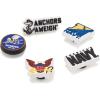 Crocs Unisex-Adult Jibbitz US Military Shoe Charms(Armed Forces Us Navy 5-Pack)