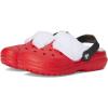 Crocs Unisex-Child Classic Holiday Lined Clogs (Little Big Kid)(Varsity Red/Multi)
