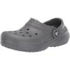 Crocs Unisex-Child Classic Lined Clog(Slate Grey/Smoke)