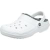 Crocs Unisex-Child Classic Lined Clog(White/Grey)