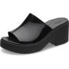 Crocs Women’s Brooklyn Slide Heel Heeled Sandal(Black/High Shine)