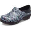 Crocs Women’s Neria Pro II Clogs, Slip Resistant Work Shoes for Women(Black/Ice Blue)