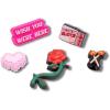 Crocs unisex adult Jibbitz 5-pack Holiday | Jibbitz Shoe Charms(Valentines Girly 5-Pack)