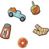Crocs unisex-adult Jibbitz Shoe Charms – Halloween Multi Pack, Horror Charms(Pumpkin Spice 5-Pack)