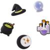 Crocs unisex-adult Jibbitz Shoe Charms – Halloween Multi Pack, Horror Charms(Witch 5-Pack)