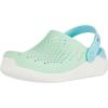 Crocs unisex-child girls Literide 360 Clog(Neo Mint/White)