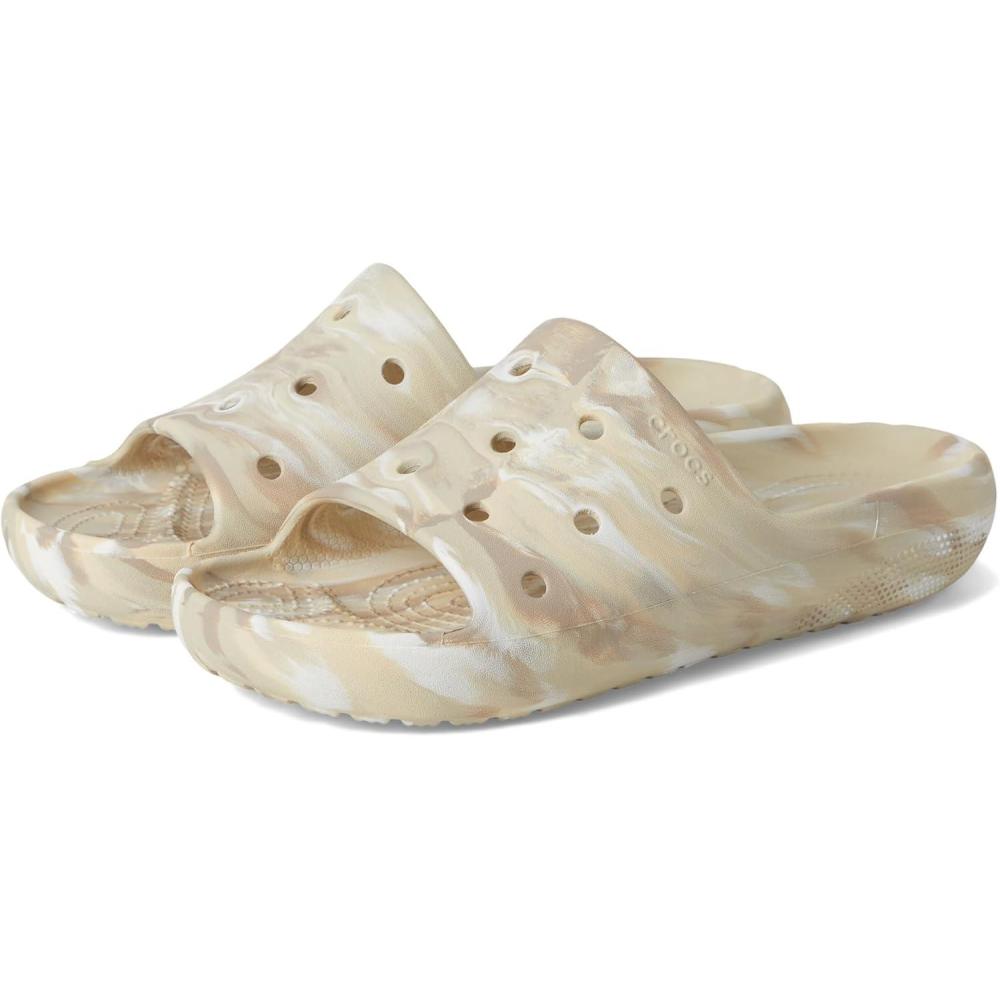 imageCrocs Unisex Adult Classic V2 SlidesBoneMulti
