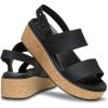 Crocs Women’s Brooklyn Cork Low Wedge Sandal(Black/Black)