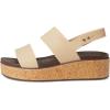 Crocs Women’s Brooklyn Cork Low Wedge Sandal(Chai)
