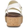 Crocs Women’s Brooklyn Cork Low Wedge Sandal(Chalk)