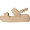 Crocs Women’s Brooklyn Woven Low Wedge Sandal(Chai)