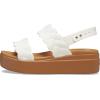 Crocs Women’s Brooklyn Woven Low Wedge Sandal(Chalk Woven)