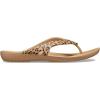 Crocs Women’s Kadee II Flip Flops(Leopard/Gold)