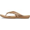 Crocs Women’s Kadee II Flip Flops(Leopard/Gold)