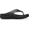 Crocs Women’s Sloane Embellished Wedge Flip Flops(Black Glitter)