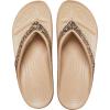 Crocs Women’s Sloane Embellished Wedge Flip Flops(Gold Glitter)