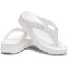 Crocs Women’s Sloane Embellished Wedge Flip Flops(White Glitter)