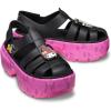 Crocs Unisex Adult Sanrio My Melody Kuromi Stomp Platform Sandals(Black/Pink)