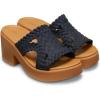 Crocs Women’s Brooklyn Heels(Black Woven)