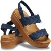 Crocs Women’s Brooklyn Woven Low Wedge Sandal(Navy Woven)