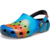 Crocs Women’s Classic Marbled Tie-dye Clogs(Black/Multi Spray Dye)