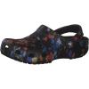 Crocs Women’s Classic Marbled Tie-dye Clogs(Floral Print/Black)