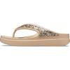 Crocs Women’s Sloane Embellished Wedge Flip Flops(Gold Glitter)