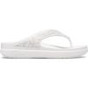 Crocs Women’s Sloane Embellished Wedge Flip Flops(White Glitter)