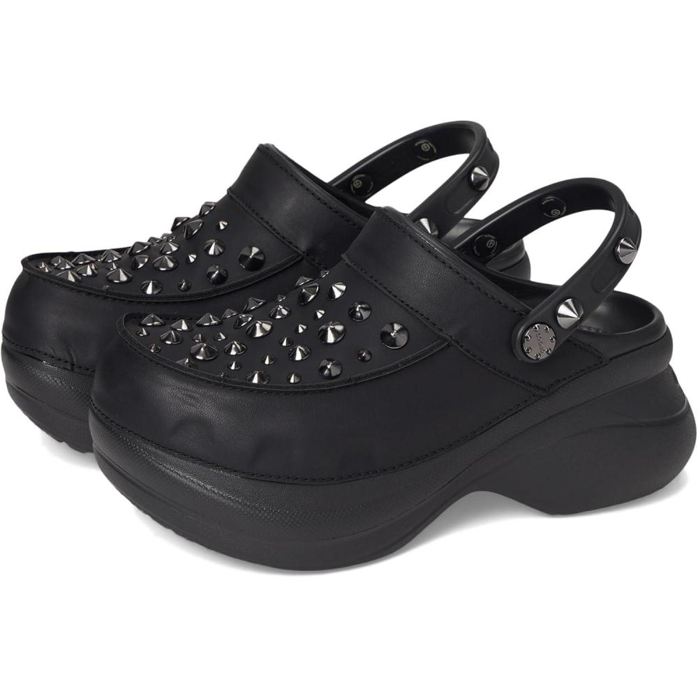 imageCrocs Womens Classic Bae Clogs Platform Shoes for WomenBlack Studded