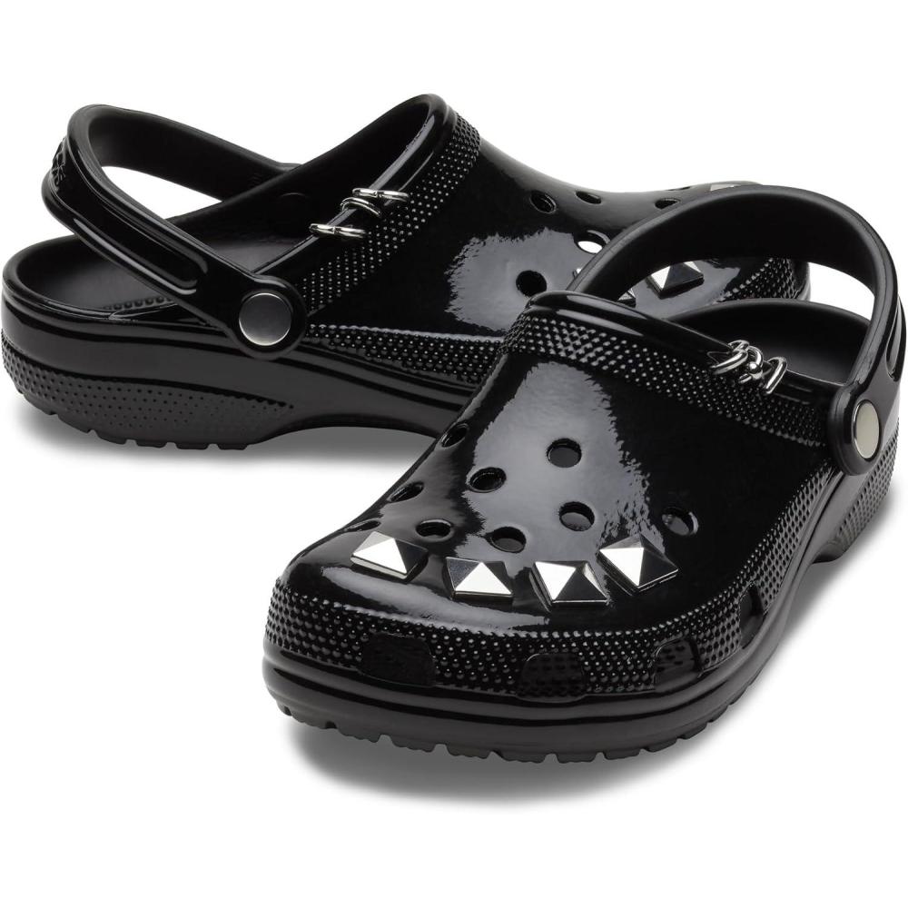imageCrocs Womens Classic Embellished ClogBlack Studded