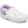 Crocs Unisex Adult Baya Lined Fuzz Strap Clogs(White/Lavender)
