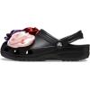 Crocs Women’s Classic Embellished Clog(Black Rosette)