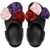 Crocs Women’s Classic Embellished Clog(Black Rosette)