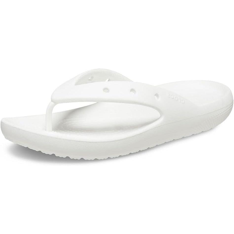 imageCrocs UnisexAdult Classic Flip V2 FlopWhite
