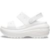 Crocs Unisex-Adult Classic Mega Crush Sandal | Platform Sandals(White)