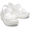 Crocs Unisex-Adult Classic Mega Crush Sandal | Platform Sandals(White)