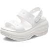 Crocs Unisex-Adult Classic Mega Crush Sandal | Platform Sandals(White)