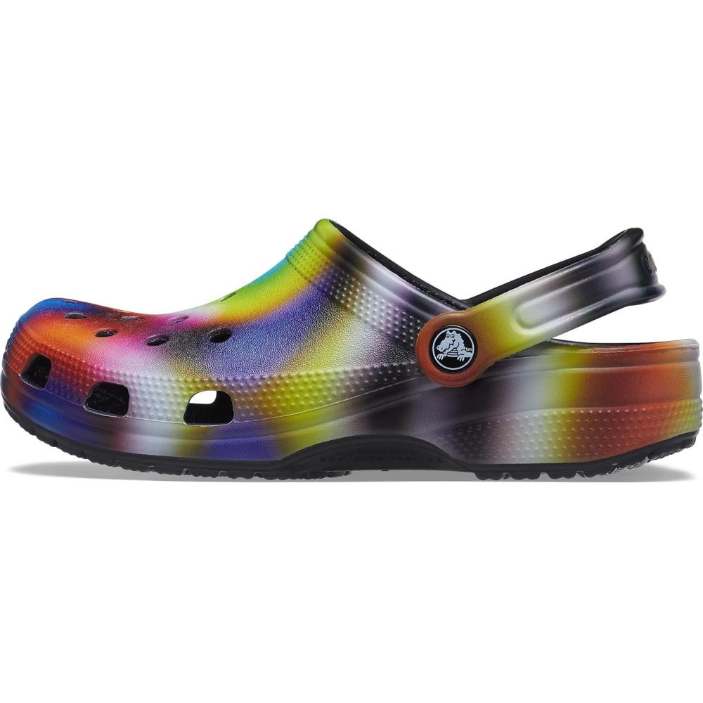 imageCrocs Unisex Adult Classic ClogsBlackMulti Solarized