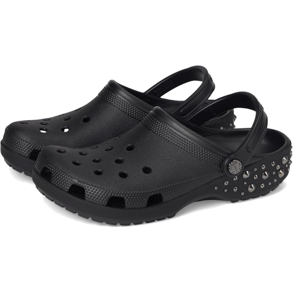 imageCrocs UnisexAdult Classic Studded ClogBlack