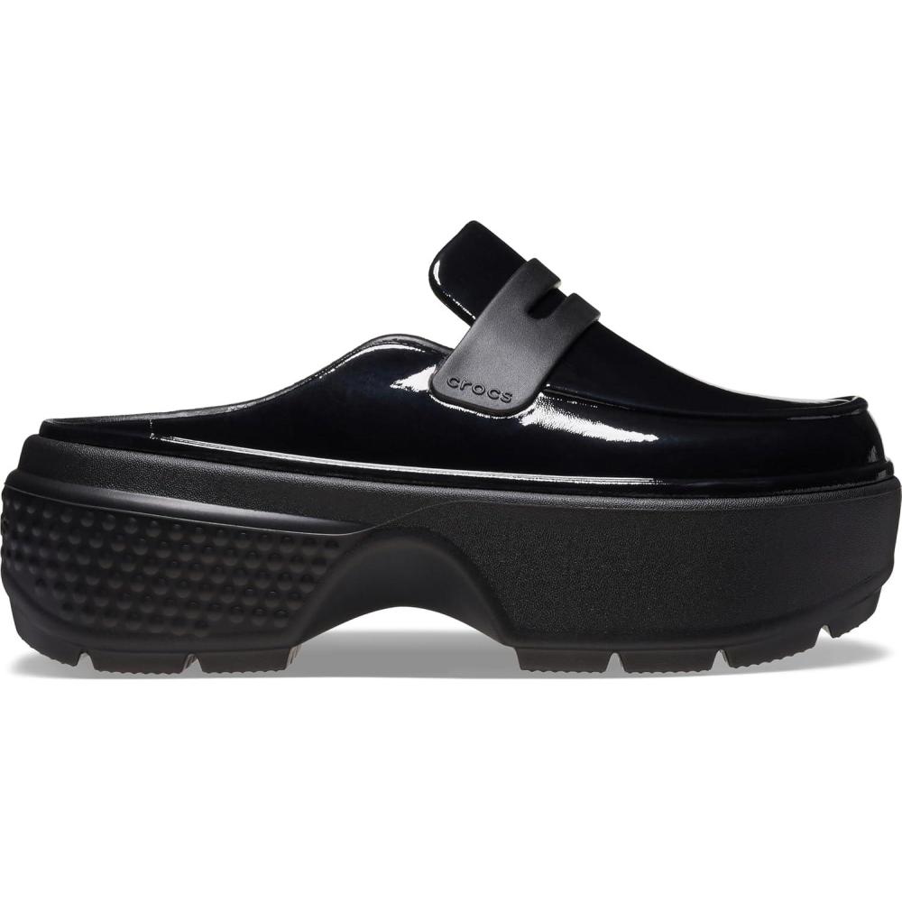 imageCrocs UnisexAdult Stomp LoafersHigh Shine Black