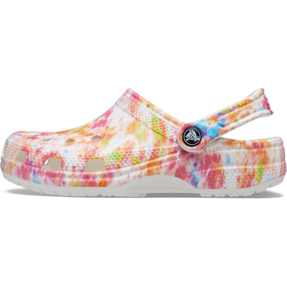 imageCrocs Womens Classic Solar Rainbow ClogsOrange ZingMulti