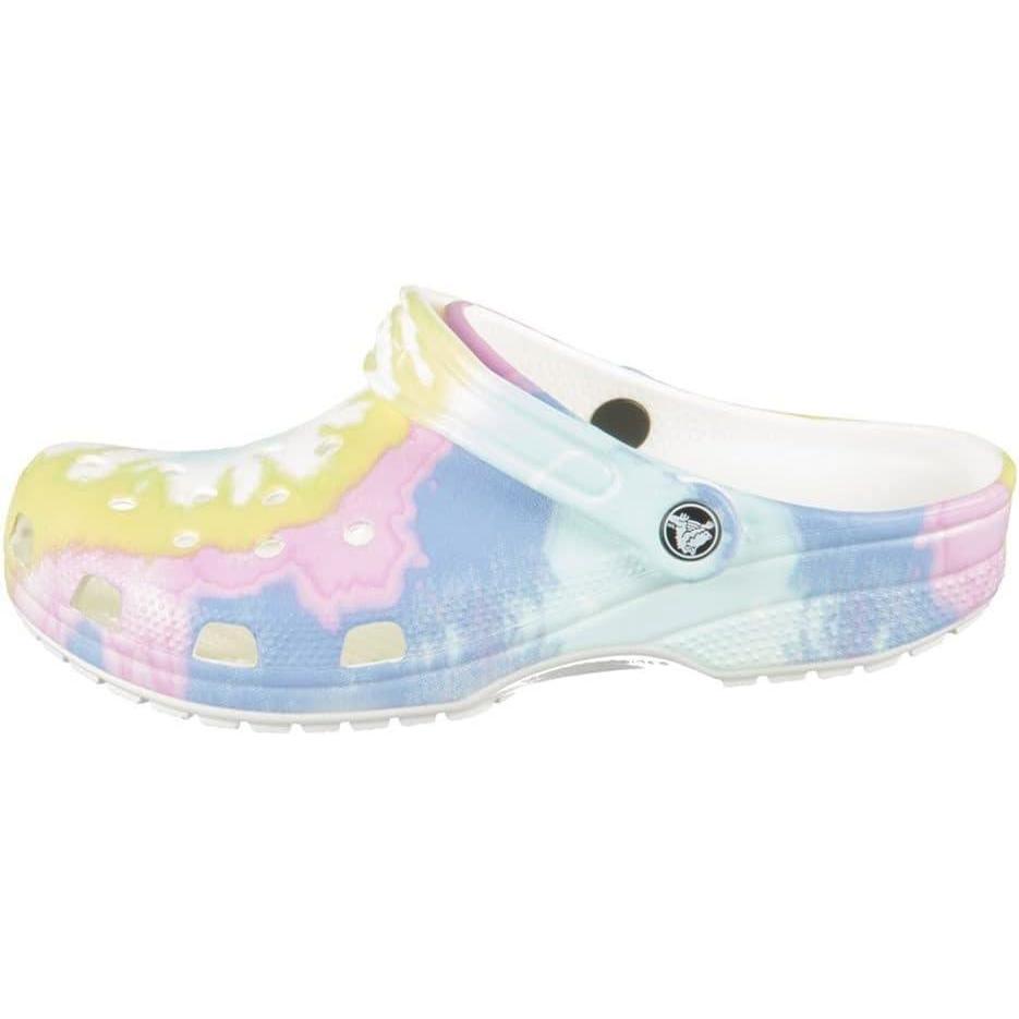 imageCrocs Womens Classic Solar Rainbow ClogsWhiteMulti
