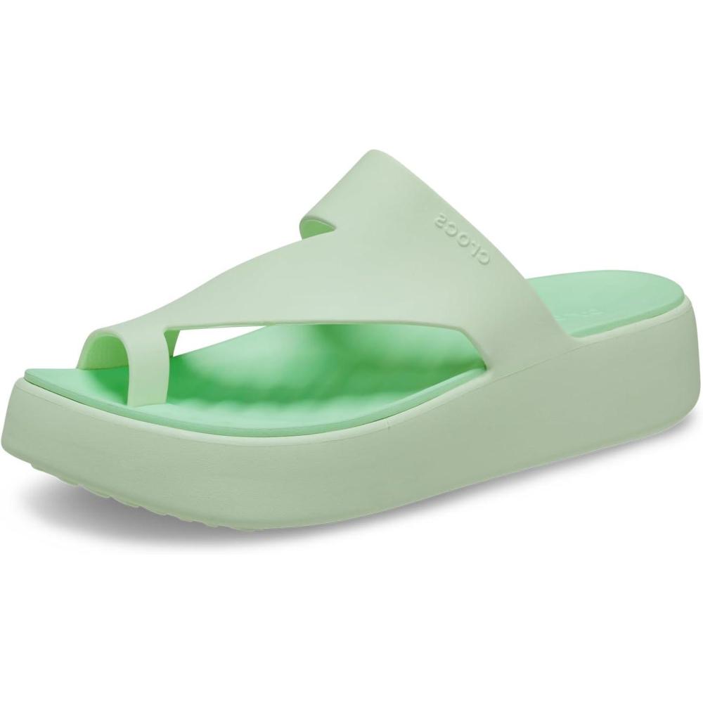 imageCrocs Womens Getaway Toe Loop Platform SandalsJade Tint