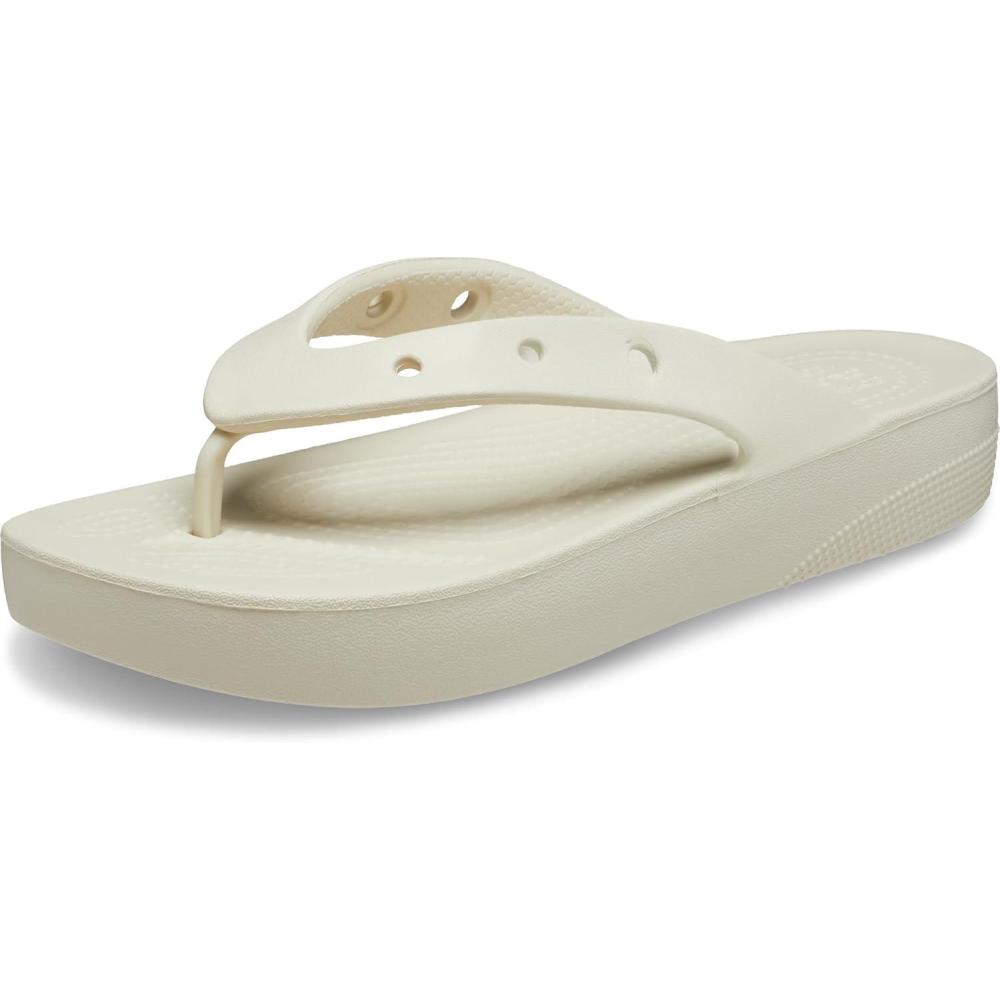 imageCrocs Womens Platform Flip Flop SandalBone