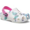Crocs Kids’ Classic Glitter Clog(White/Multi Butterfly)