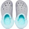 Crocs Unisex Adult Baya Lined Fuzz Strap Clogs(Light Grey/Ice Blue)