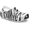 Crocs Unisex Adult Classic Animal Print Clogs(White/Zebra Print)