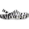 Crocs Unisex Adult Classic Animal Print Clogs(White/Zebra Print)